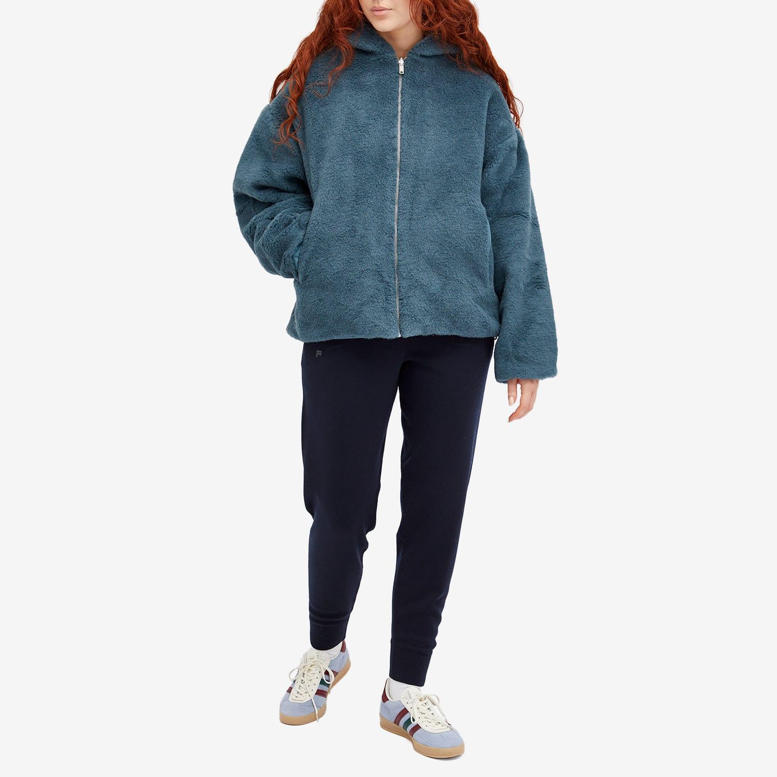 PANGAIA Recycled Wool Fleece Reversible Bomber Jacket in Blue