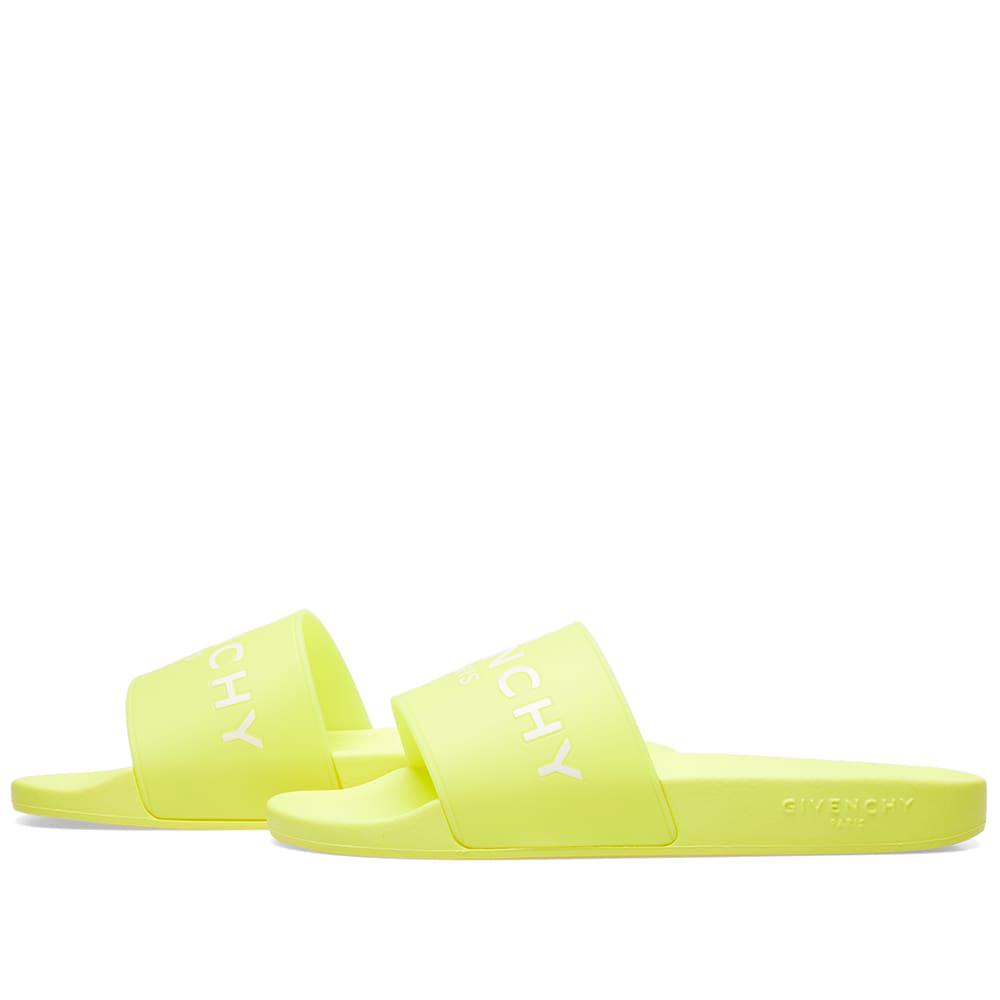 Givenchy Rubber Paris Slide in Yellow 