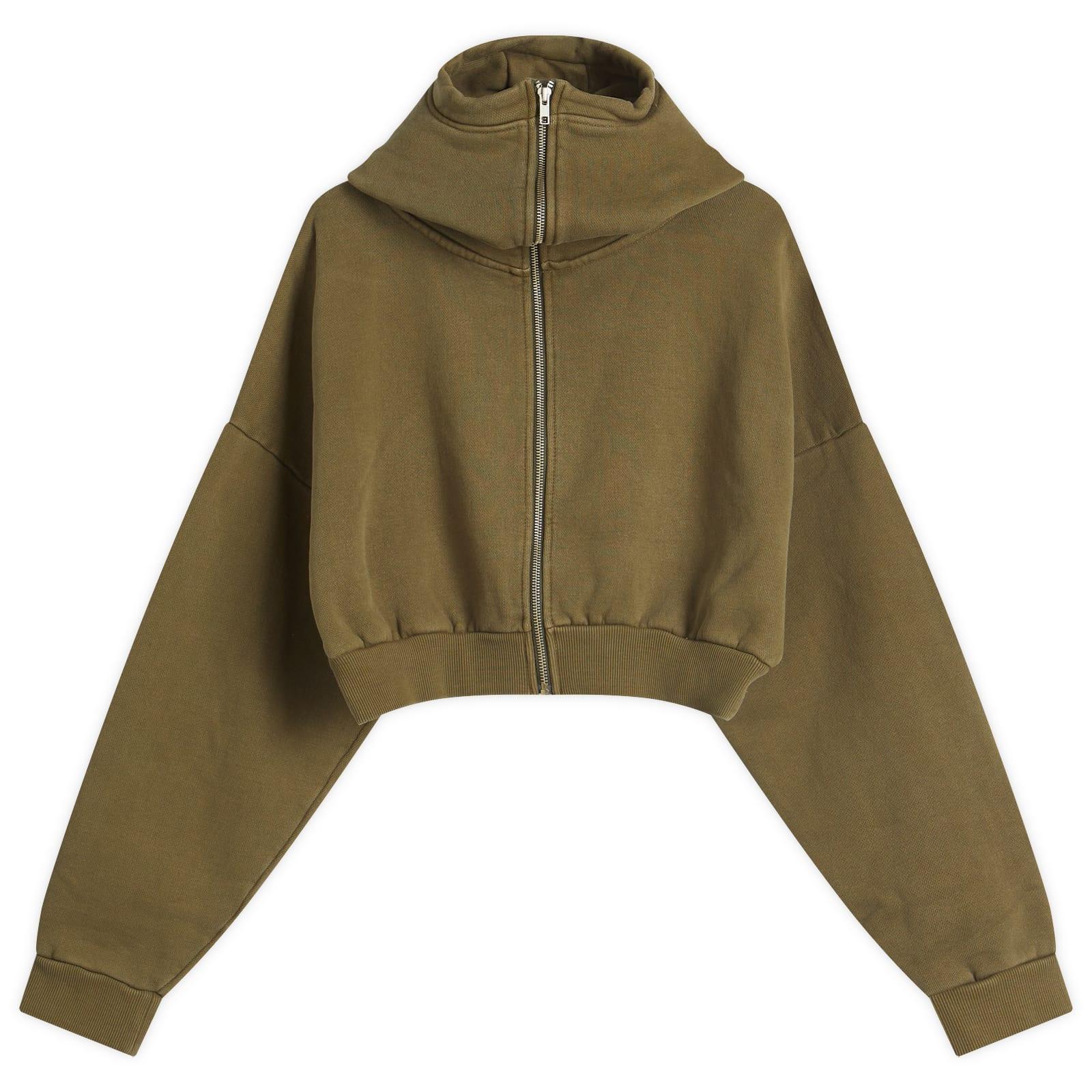 Entire studios Cropped Full Zip Hoodie in Green | Lyst UK