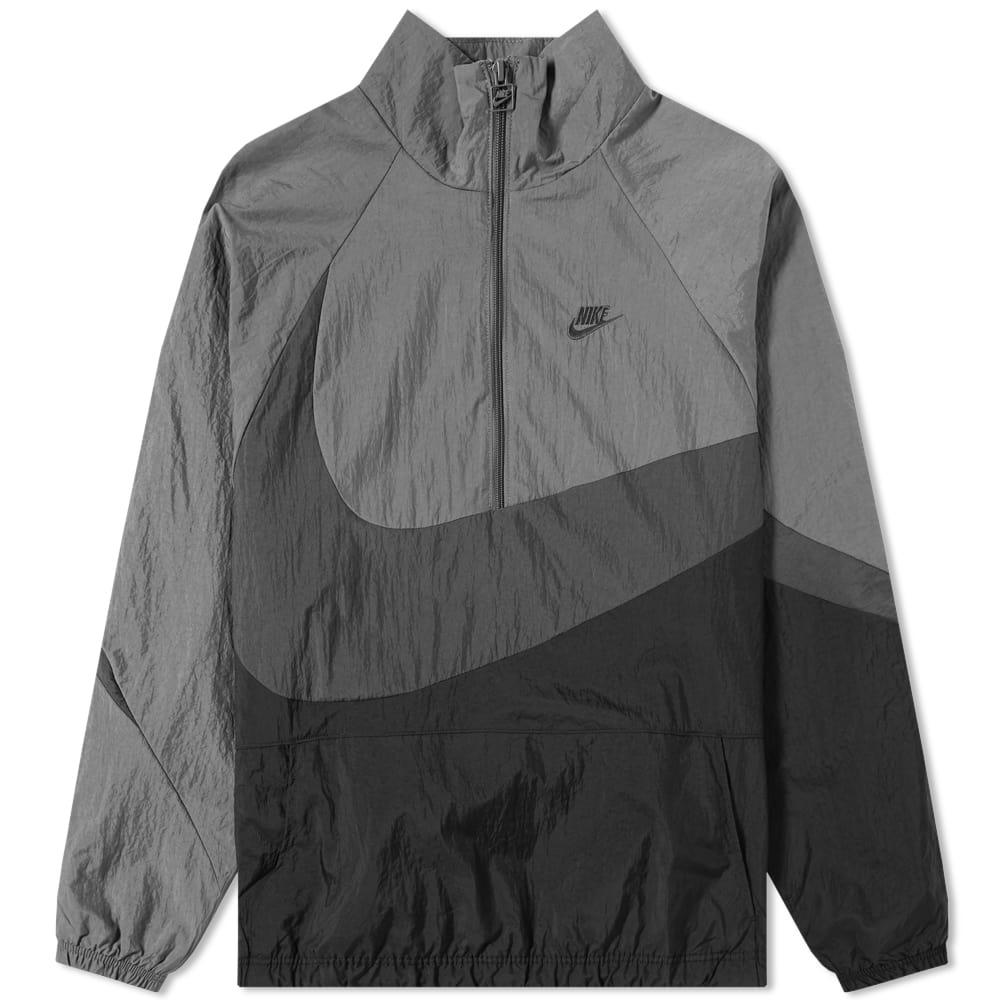 Nike Synthetic Nsw Vw Swoosh Woven Half Zip Jacket in Black for Men | Lyst