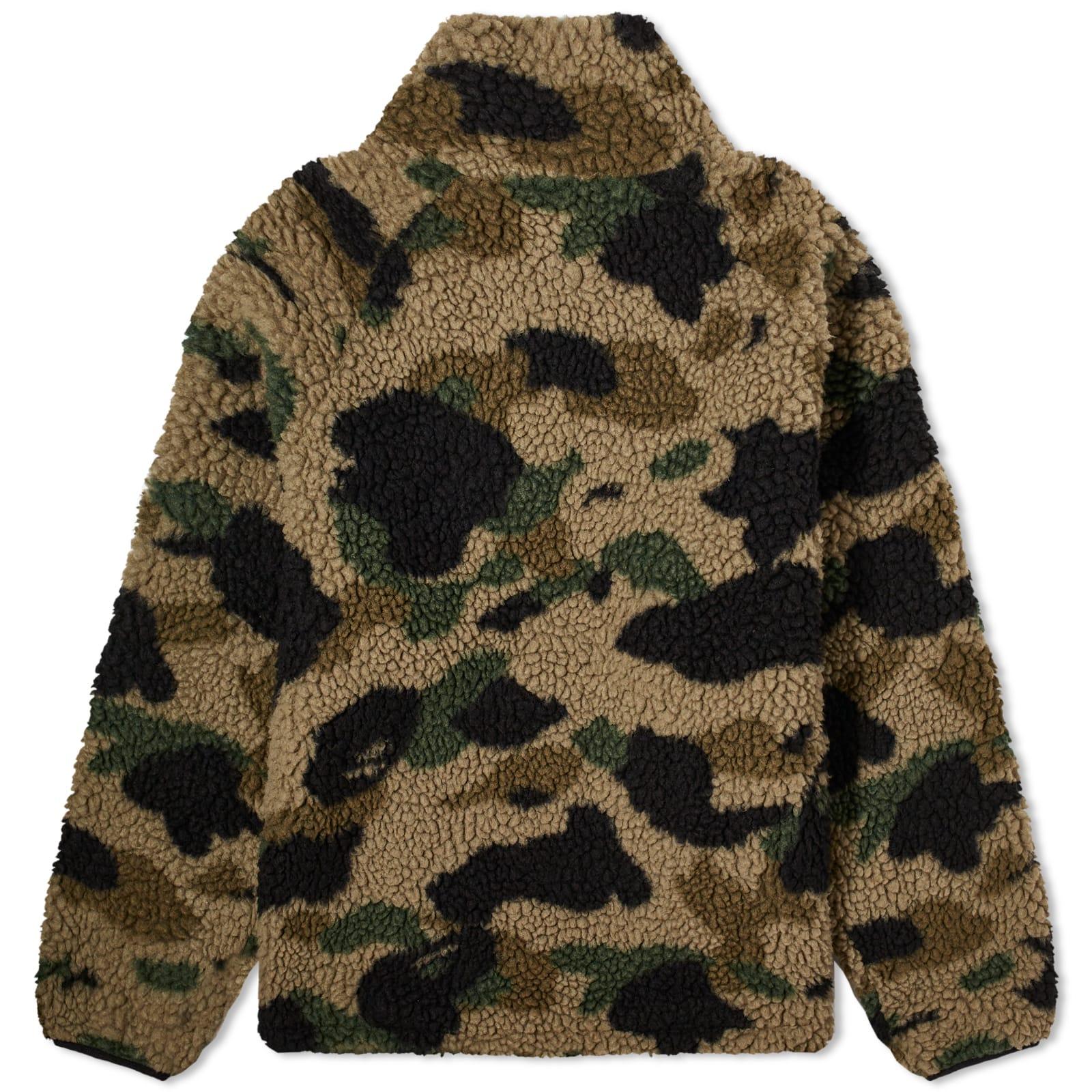 A Bathing Ape 1St Camo Metal One Point Fleece Jacket in Green for