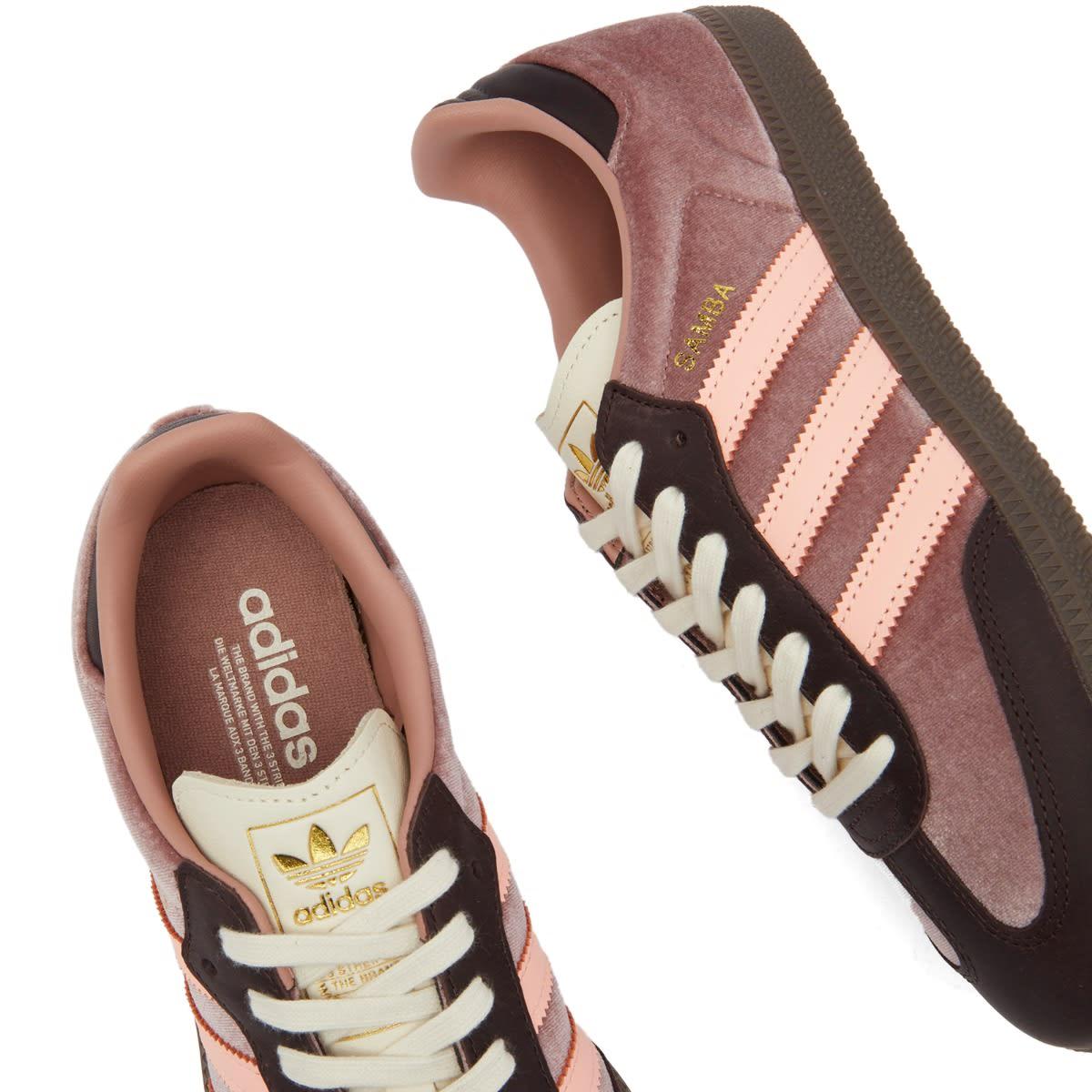 adidas gazelle silver green womens adidas Samba Long Tongue Shoes - Women's - White / Cream White / Pink main image 1