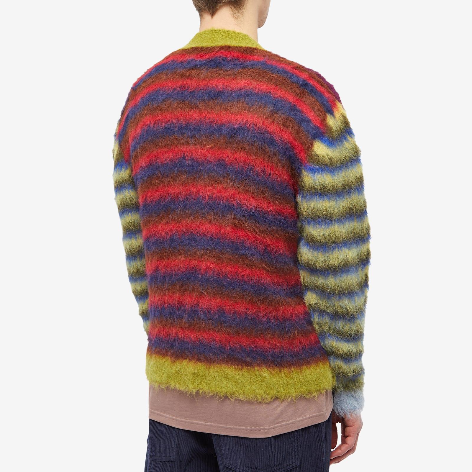 Brain Dead Blurry Lines Alpaca Knit Cardigan in Blue for Men | Lyst