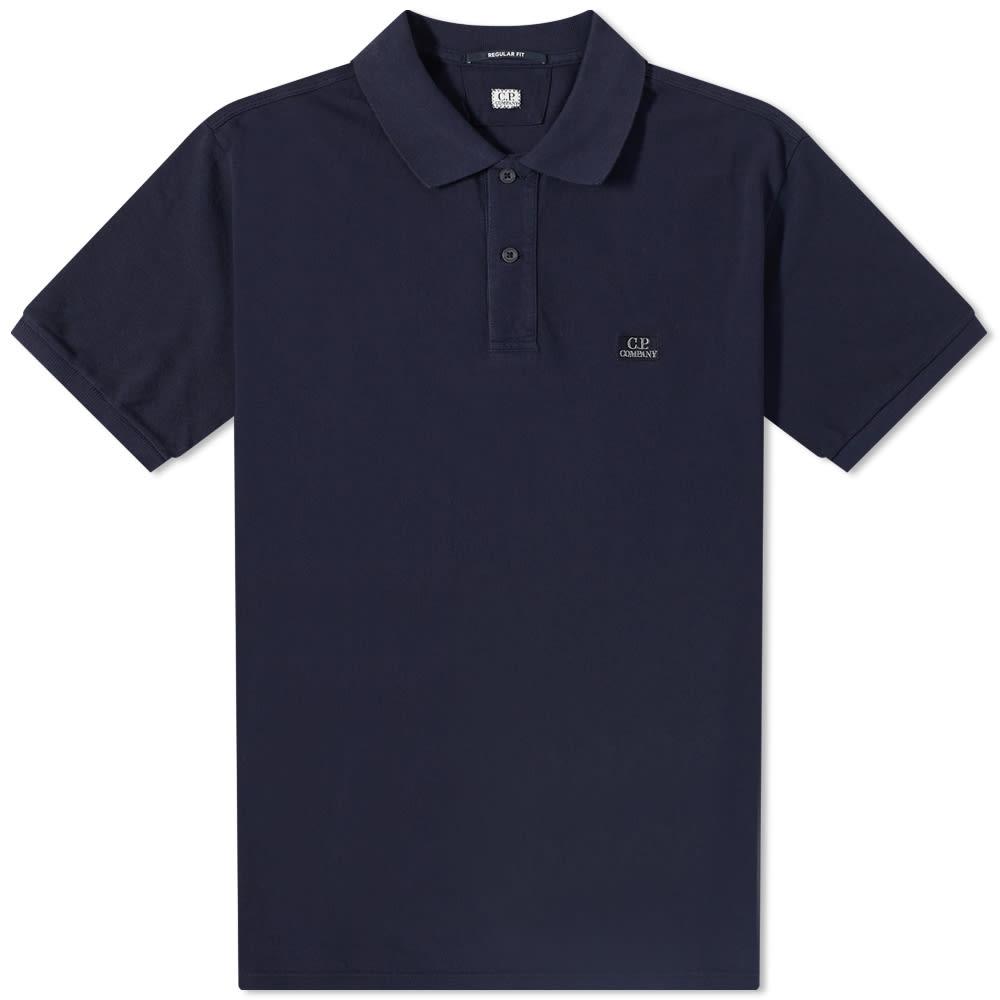 C.P. Company Patch Logo Polo Shirt in Blue for Men | Lyst