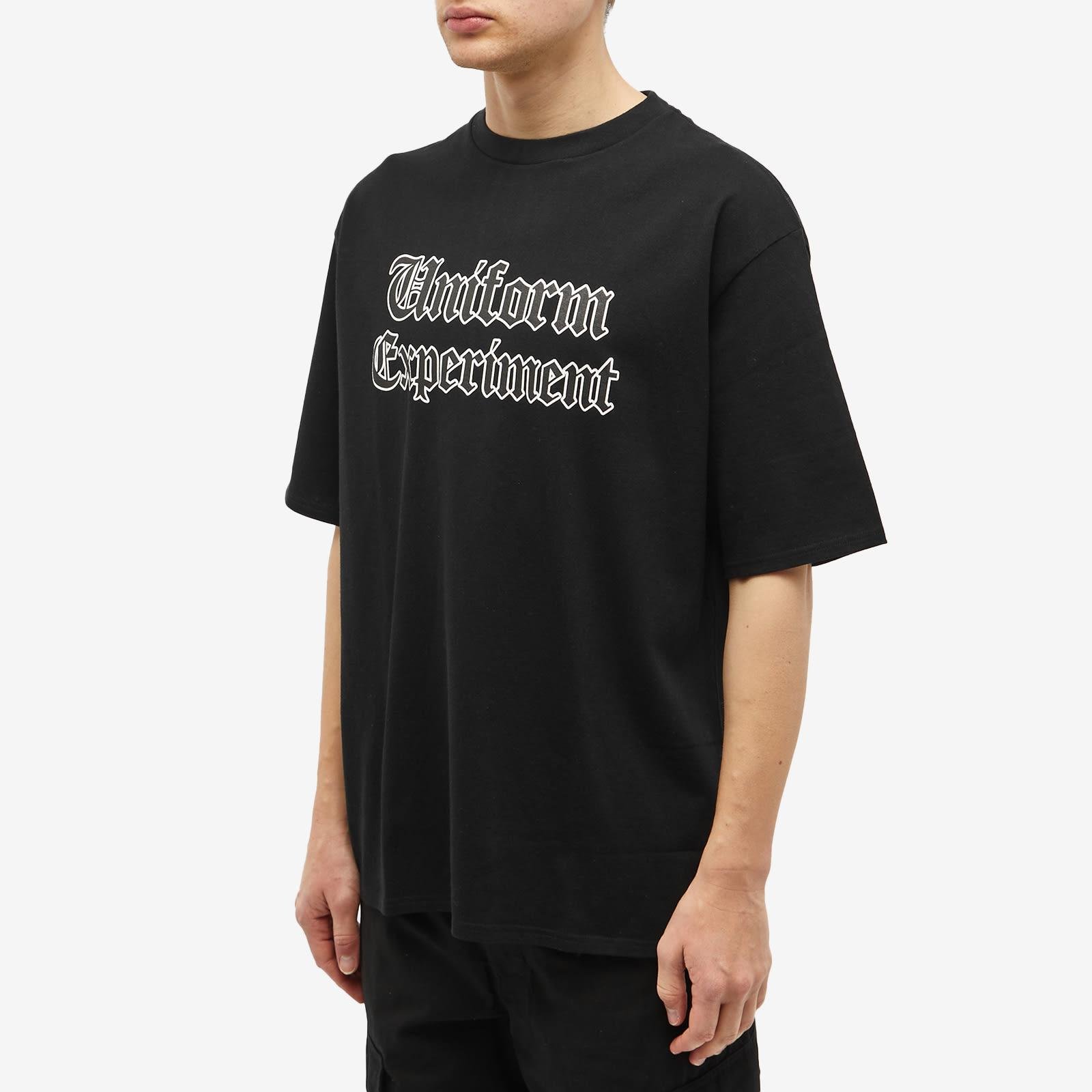 Uniform Experiment Gothic Logo baggy T-shirt in Black for Men | Lyst