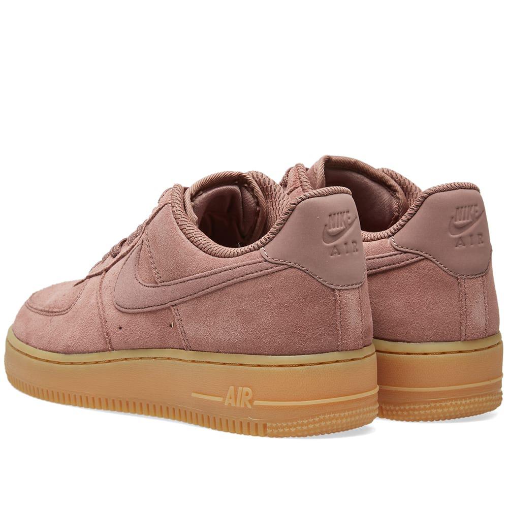womens pink suede air force 1