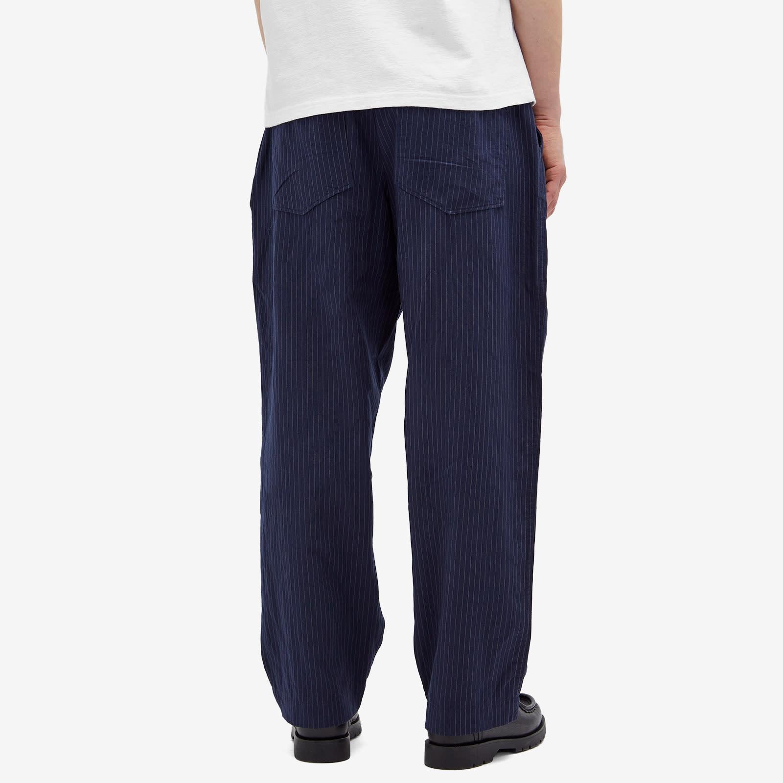 Universal Works Pinstripe Pleated Duke Pants in Blue for Men Lyst UK