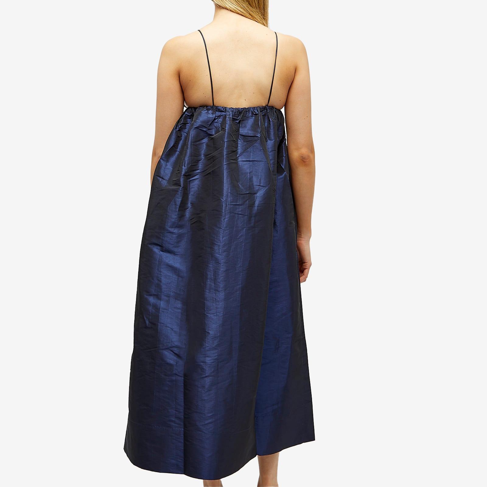 knee length dresses for ladies Ganni Shiny Tech Strap Midi Dress