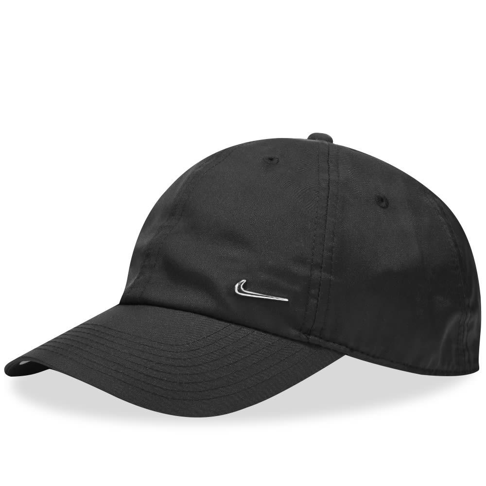 Nike Synthetic Metal Swoosh Cap in Black for Men | Lyst