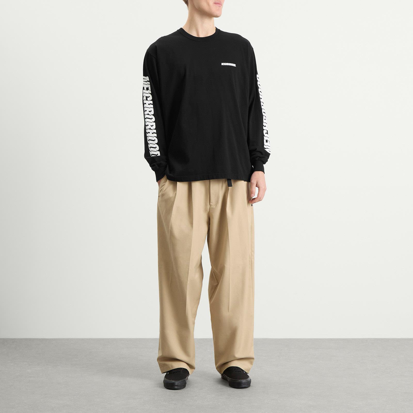 Neighborhood LS-1 Distorted Logo ロンT Neighborhood Ls-1 Distorted Logo Long Sleeve T-Shirt in Black for