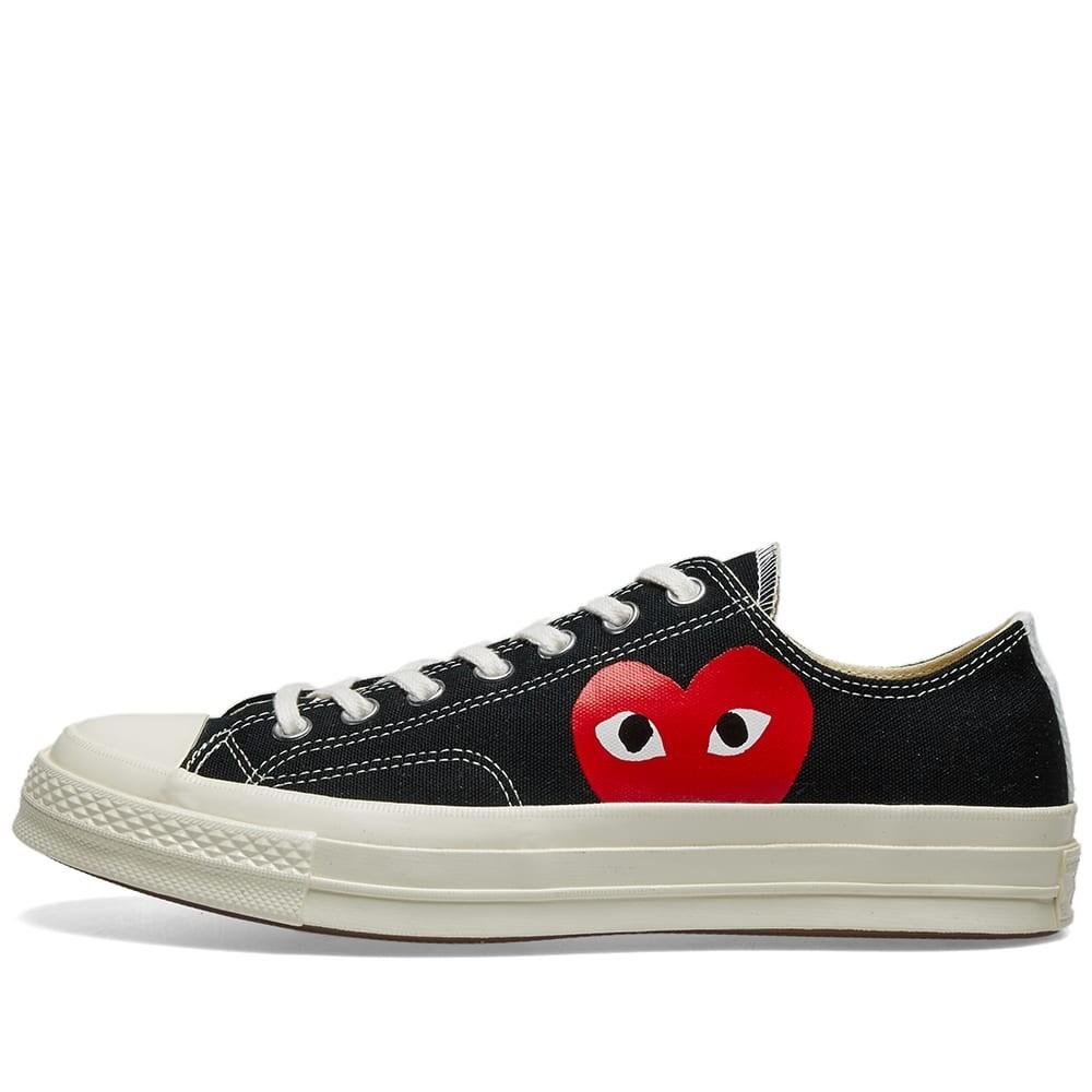 Comme des Garçons Canvas Comme Des Garçons Play X Converse Chuck Taylor Hidden Heart Low Top Sneaker in Black - Save 10% - Lyst