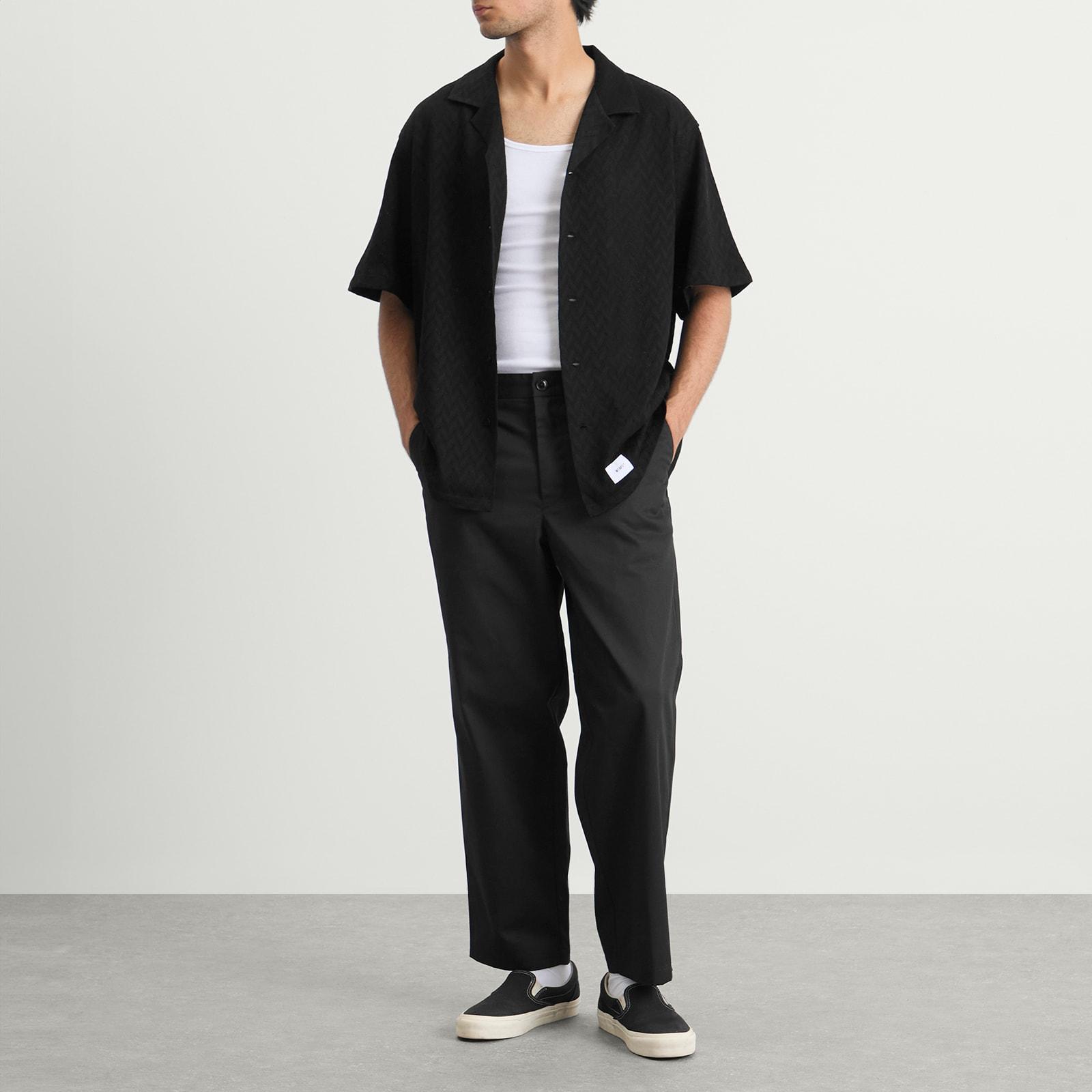 WTAPS Herringbone Textile Vacation Shirt in Black for Men | Lyst