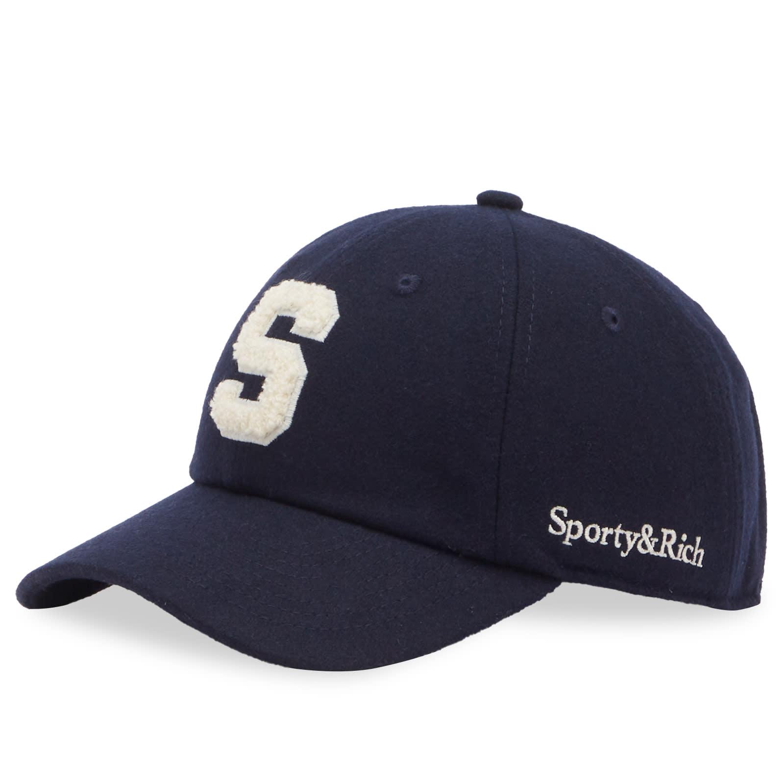 Sporty & Rich S Wool Hat ネイビー　キャップ　帽子 Sporty & Rich Boucle S Wool Hat in Blue | Lyst