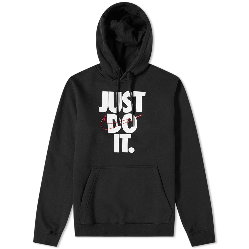 Nike Cotton ''just Do It'' Hoodie in Black for Men - Lyst
