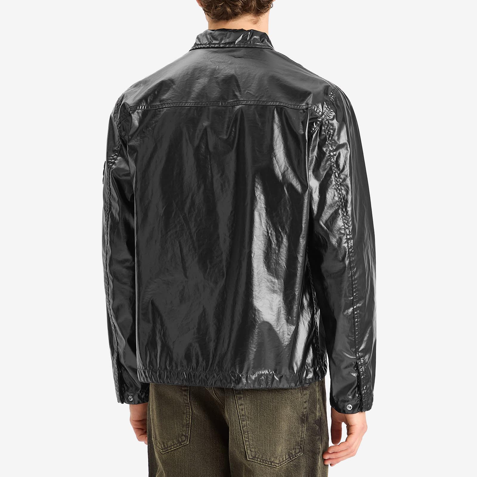 Stone Island Mussola Gommata-Tc Shirt Jacket in Black for Men | Lyst