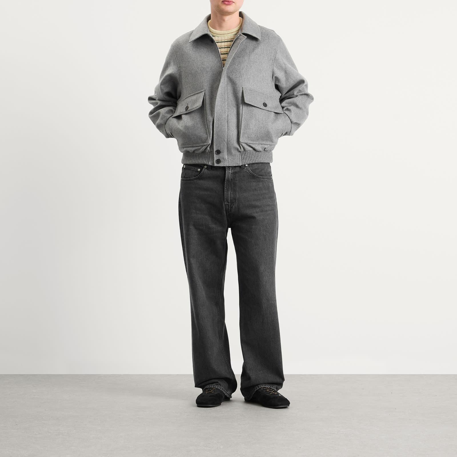 ジャケット・アウター AURALEE cashmere moleskin zip blouson AURALEE Cashmere Moleskin Zip Blouson Top Charcoal | HAVEN