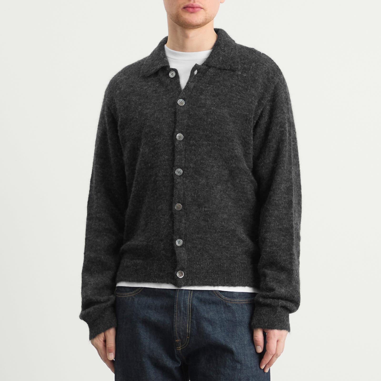 Our Legacy Fuzzy Alpaca Evening Polo in Black for Men | Lyst