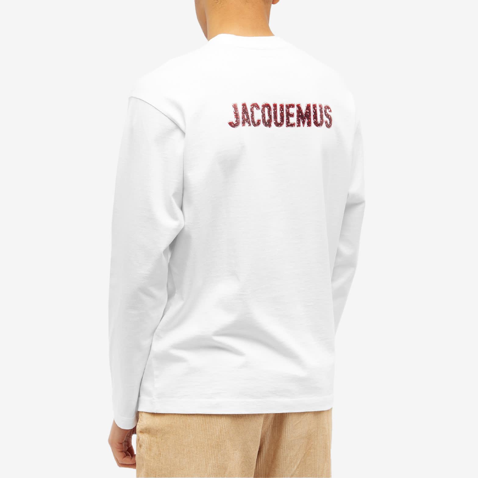 Jacquemus Pavane Logo Long Sleeve T-shirt in White for Men | Lyst