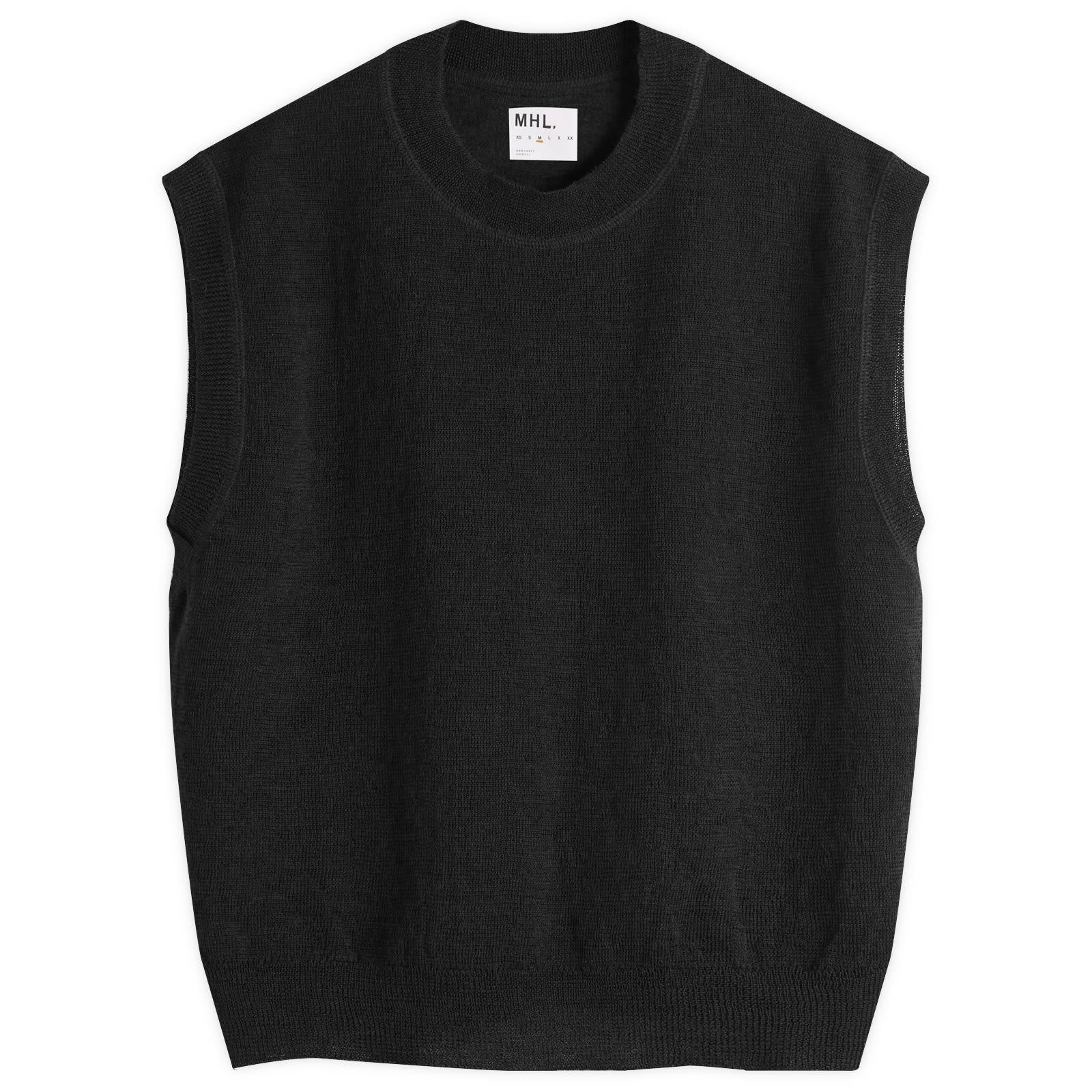 Margaret Howell Black Rib Knit Slipover MHL By Margaret Howell Men