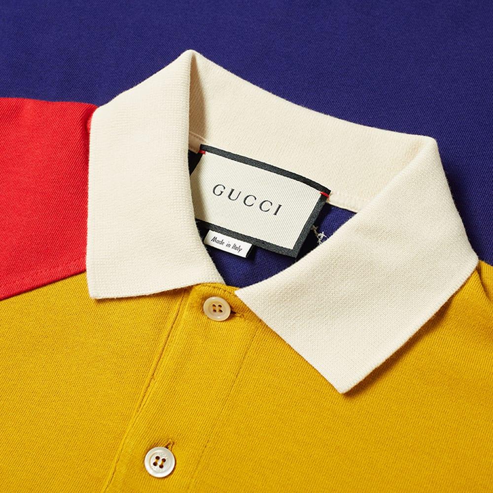 Gucci Cotton Long Sleeve Rugby Polo in Blue for Men - Lyst