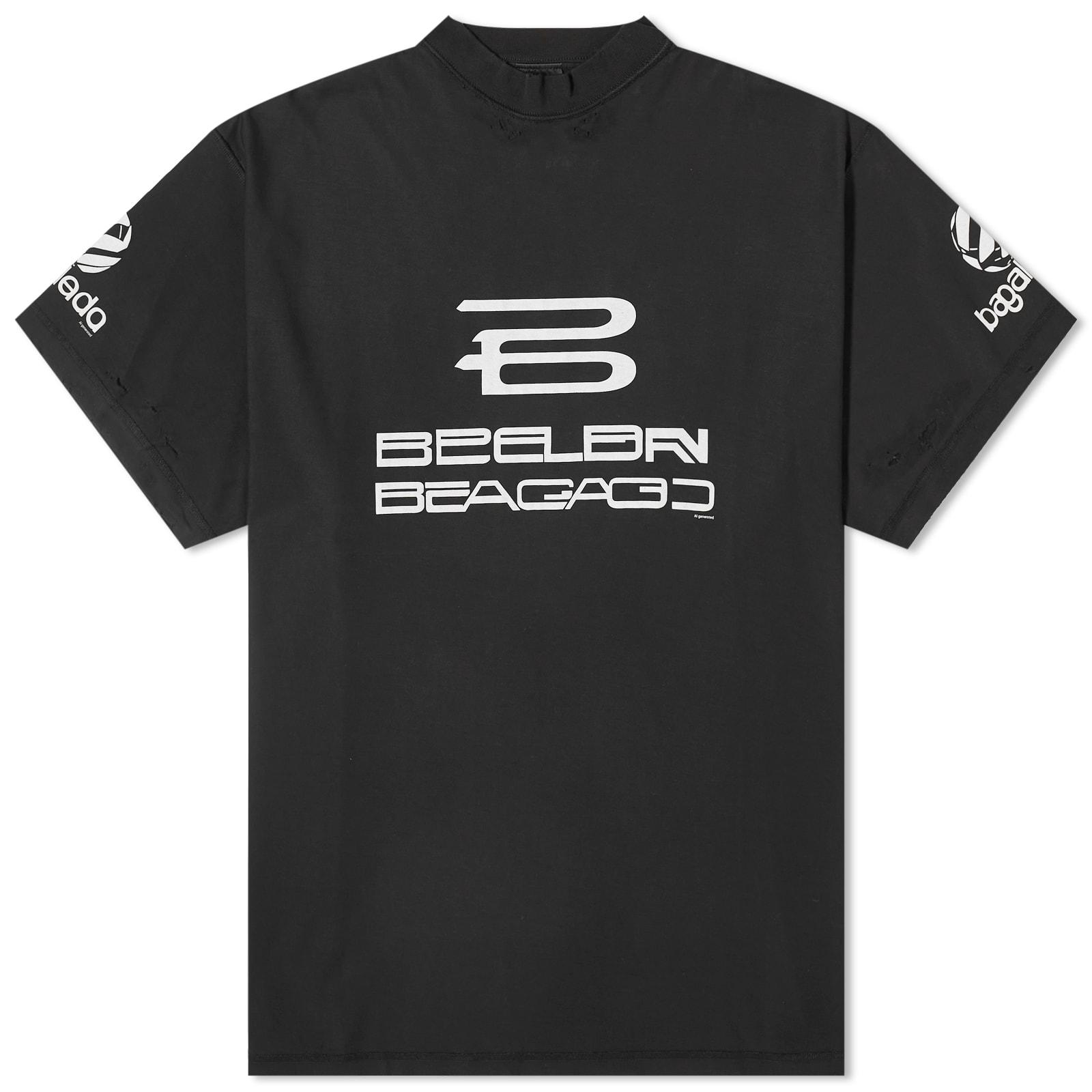 人気★関税込【BALENCIAGA】 AI LOGO INSIDE OUT T-SHIRT Balenciaga Men's AI Logo Inside Out T-Shirt in Faded Black