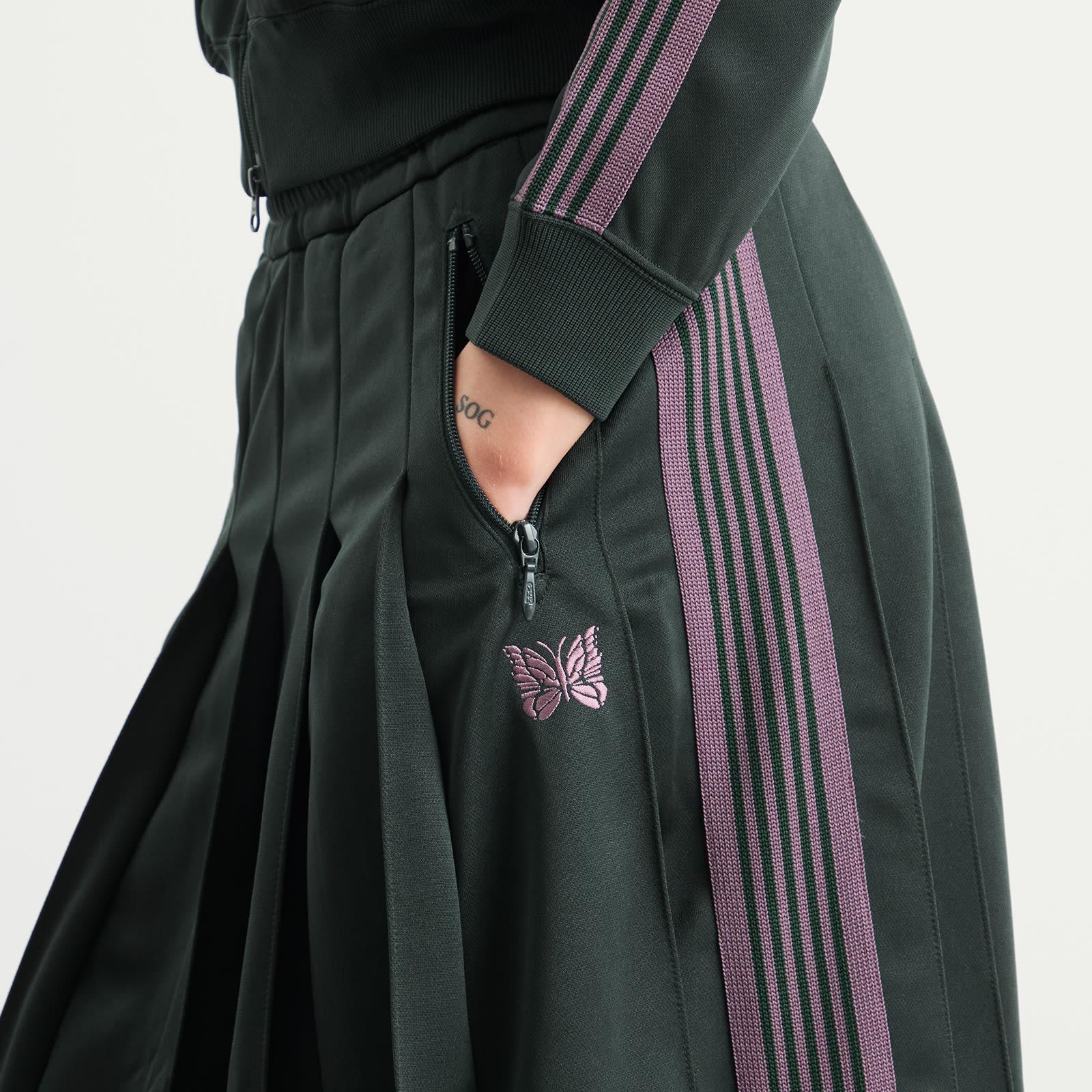Needles Pleated Track Skirt in Green | Lyst