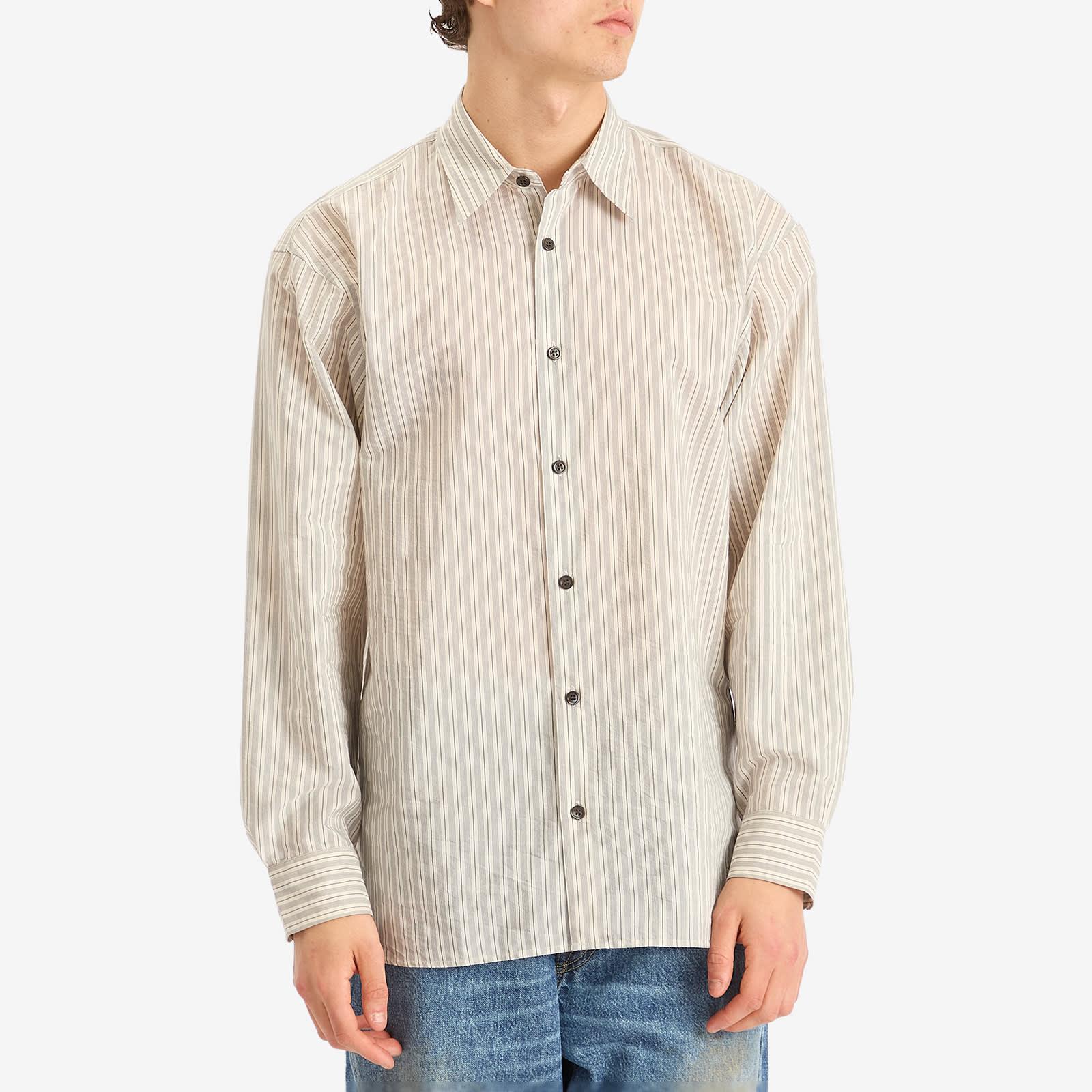 Dries Van Noten Croom Stripe Long Sleeve Shirt in White for Men 