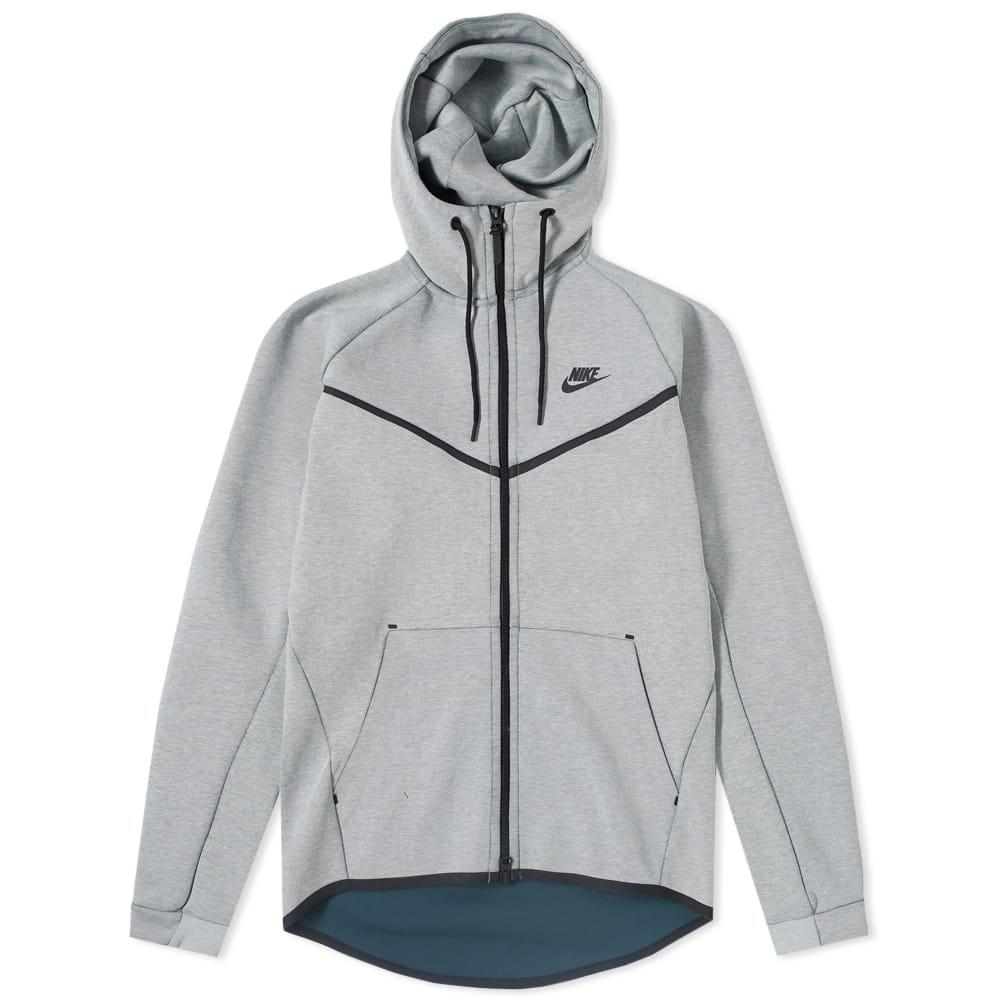 nike tech fleece windrunner hoodie men's grey
