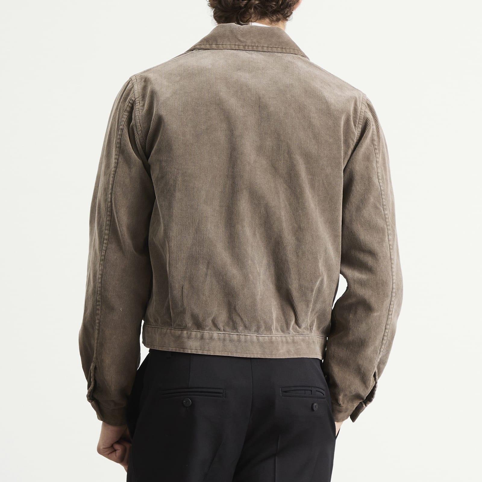 ジャケット・アウター AURALEE PIGMENT DYED CORDUROY BLOUSON 4 Pigment Dyed Finx Corduroy Blouson in Olive Brown – SVRN