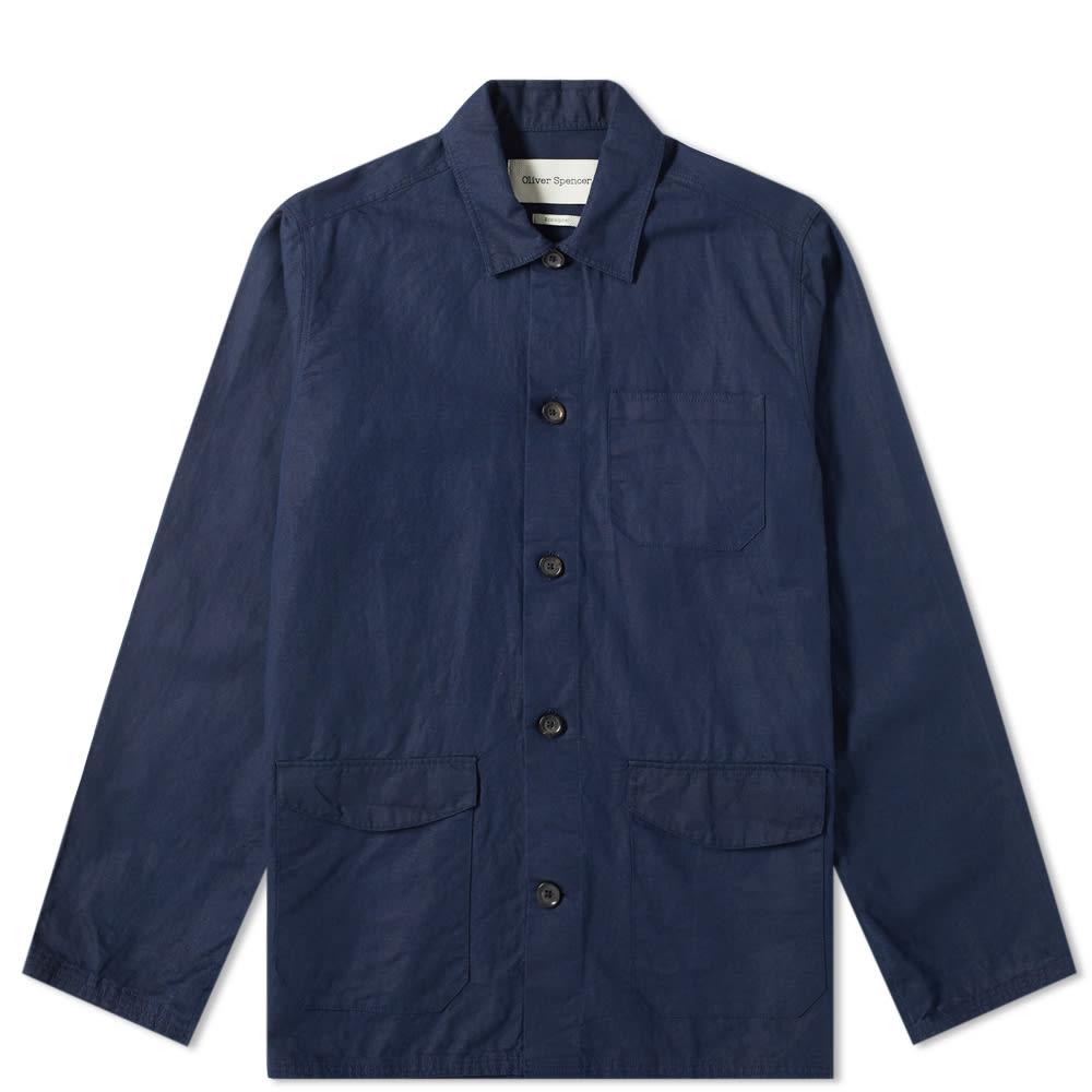 Oliver Spencer Linen Hockney Chore Jacket in Blue for Men - Lyst
