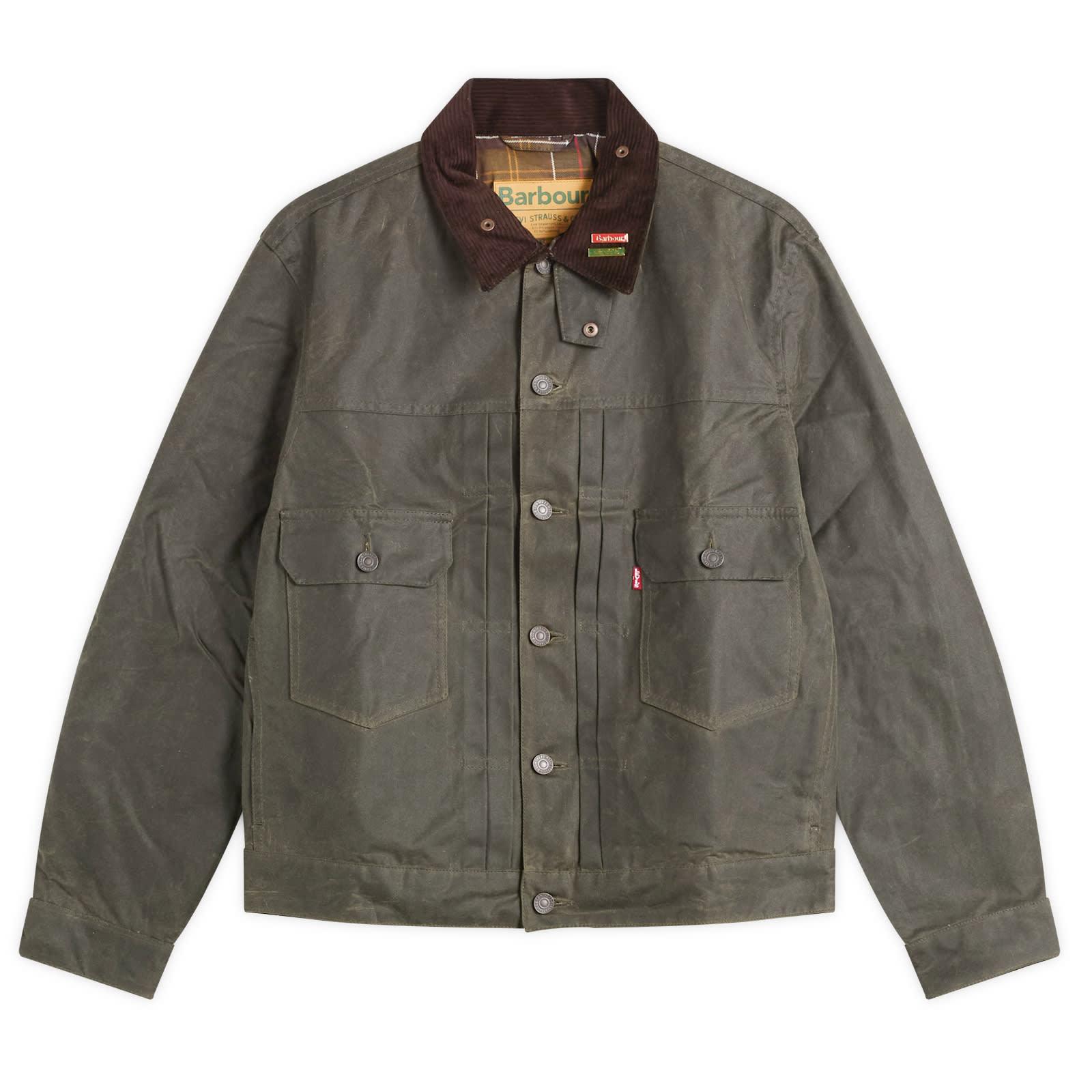 Levi's X Barbour Type 2 Waxed Jacket in Grey for Men | Lyst UK