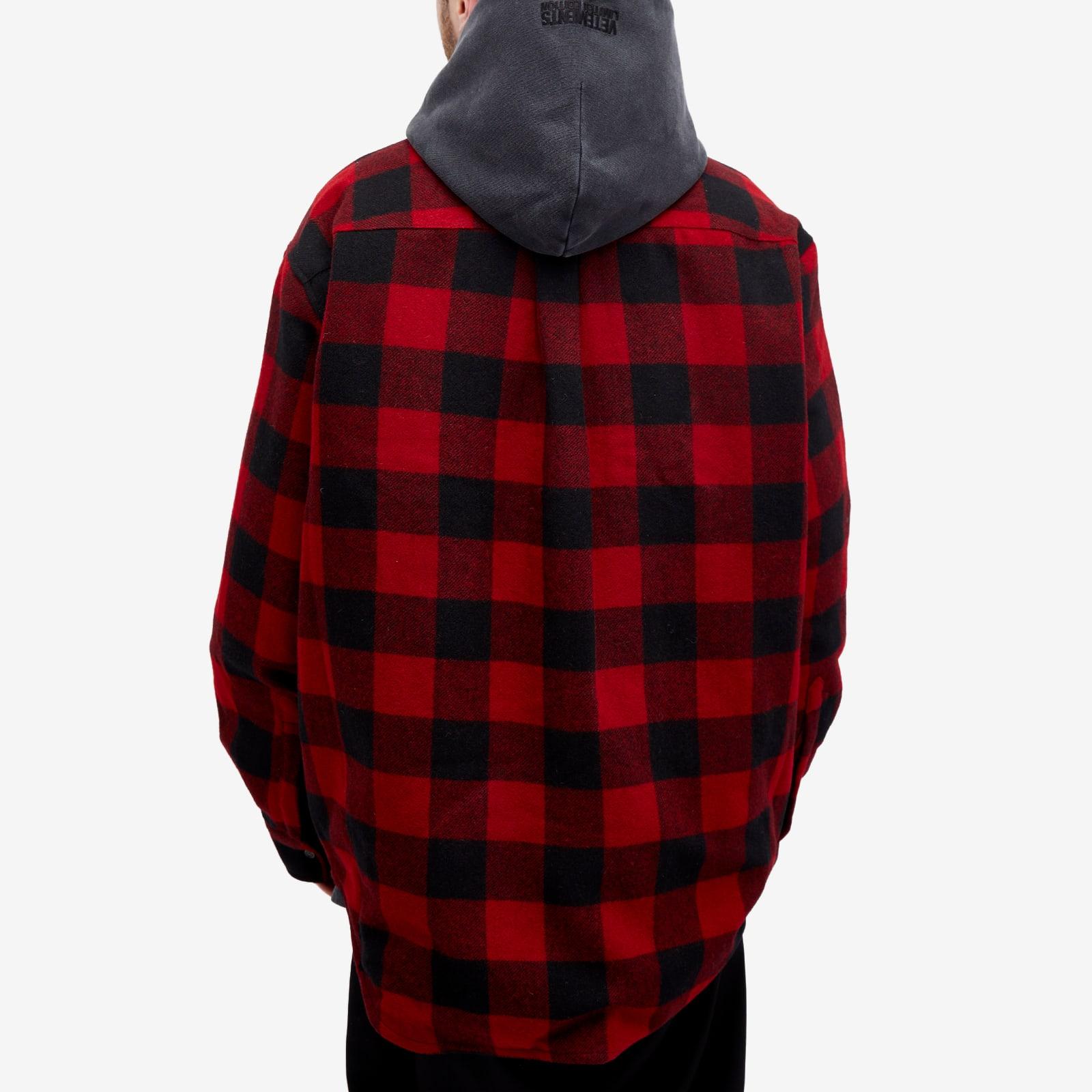 Vetements Flannel Shirt Jacket in Red for Men Lyst UK