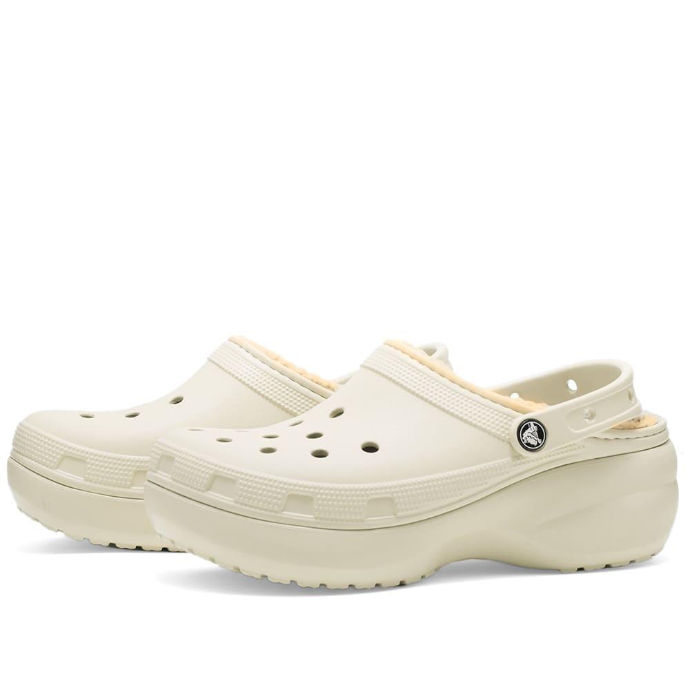 Crocs™ Classic Platform Lined Clog in Natural Lyst