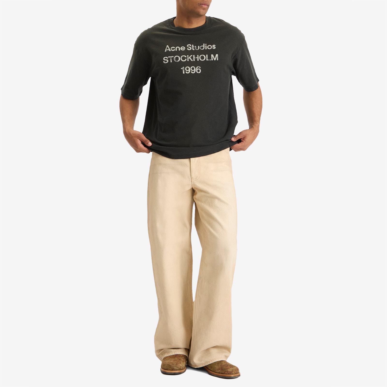 Acne Studios 1981 U Traffic Sand Wash Loose Fit Jeans in Natural