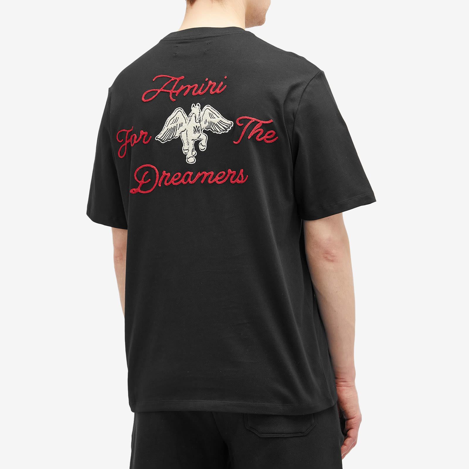 AMIRI Dreamers ロゴ刺繍 コットン Tシャツ 人気 AMIRI logo-embroidered T-shirt | Black | FARFETCH