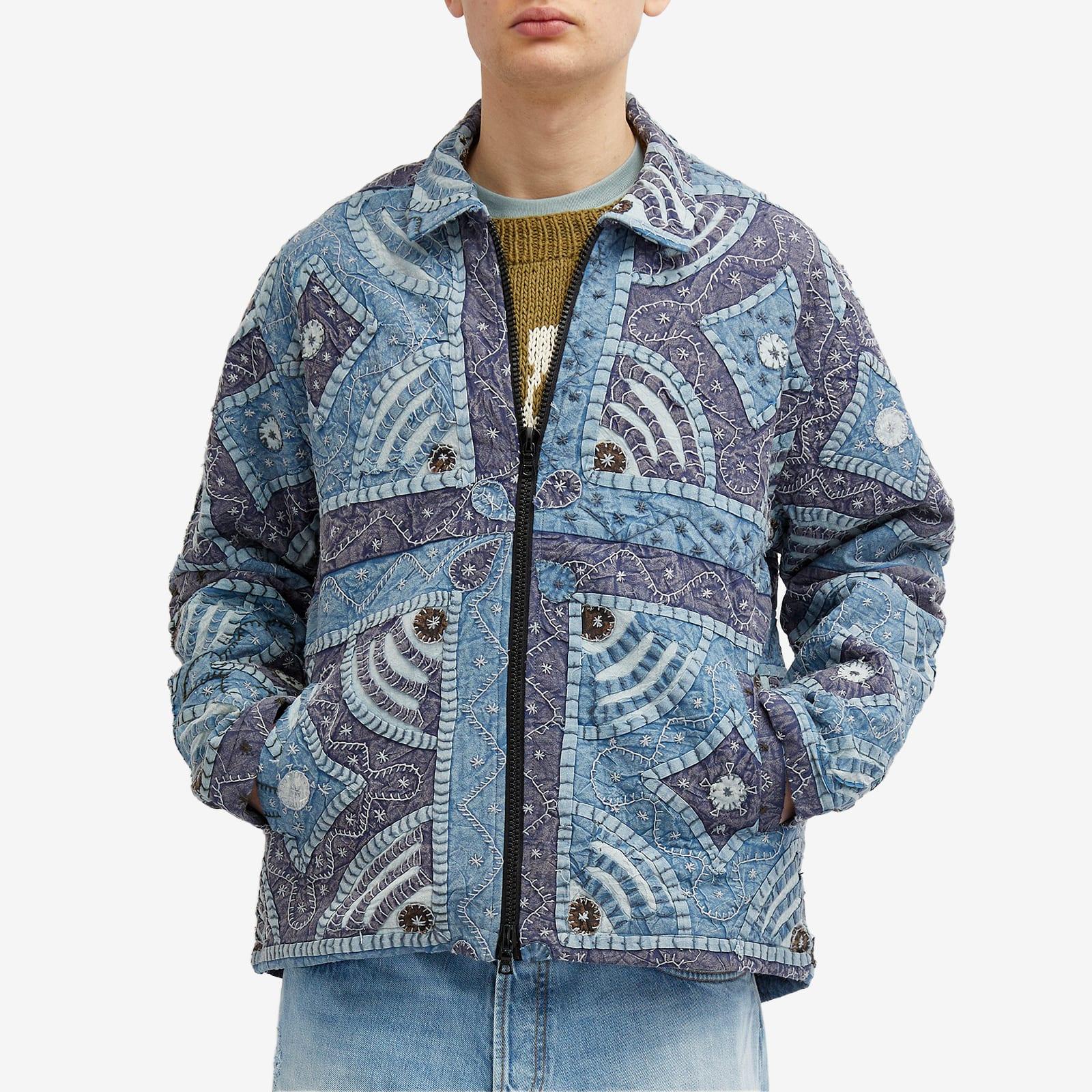 Kartik Research Patchwork Zip Jacket in Blue for Men | Lyst UK