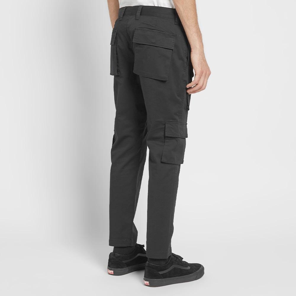 black multi pocket cargo pants