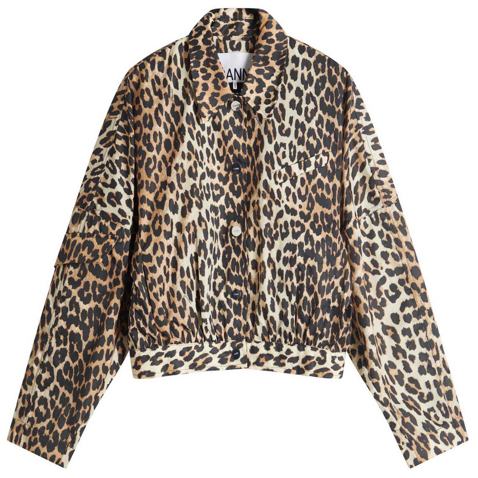 Ganni Duchesse Nylon Short Jacket in Black | Lyst UK