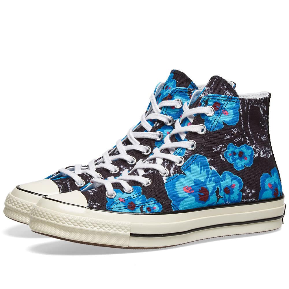 denim floral converse