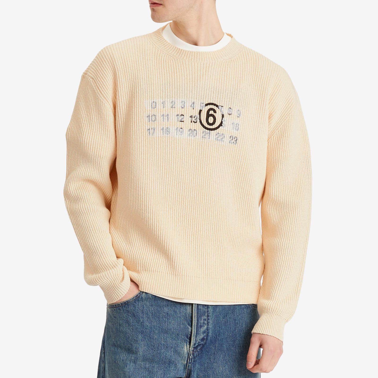Maison Margiela Logo Knit in Natural for Men | Lyst
