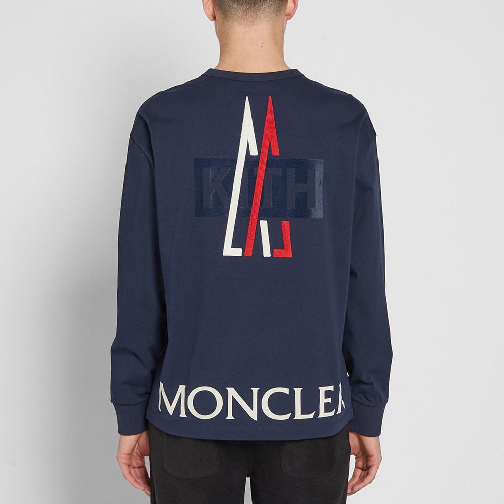 KITH X MONCLER Cotton Long Sleeve Tee in Blue for Men - Lyst