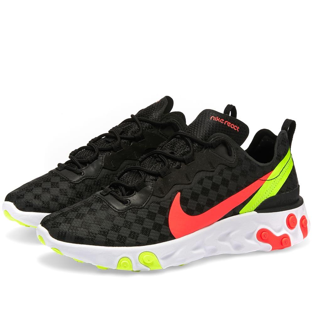 nike react element black and pink