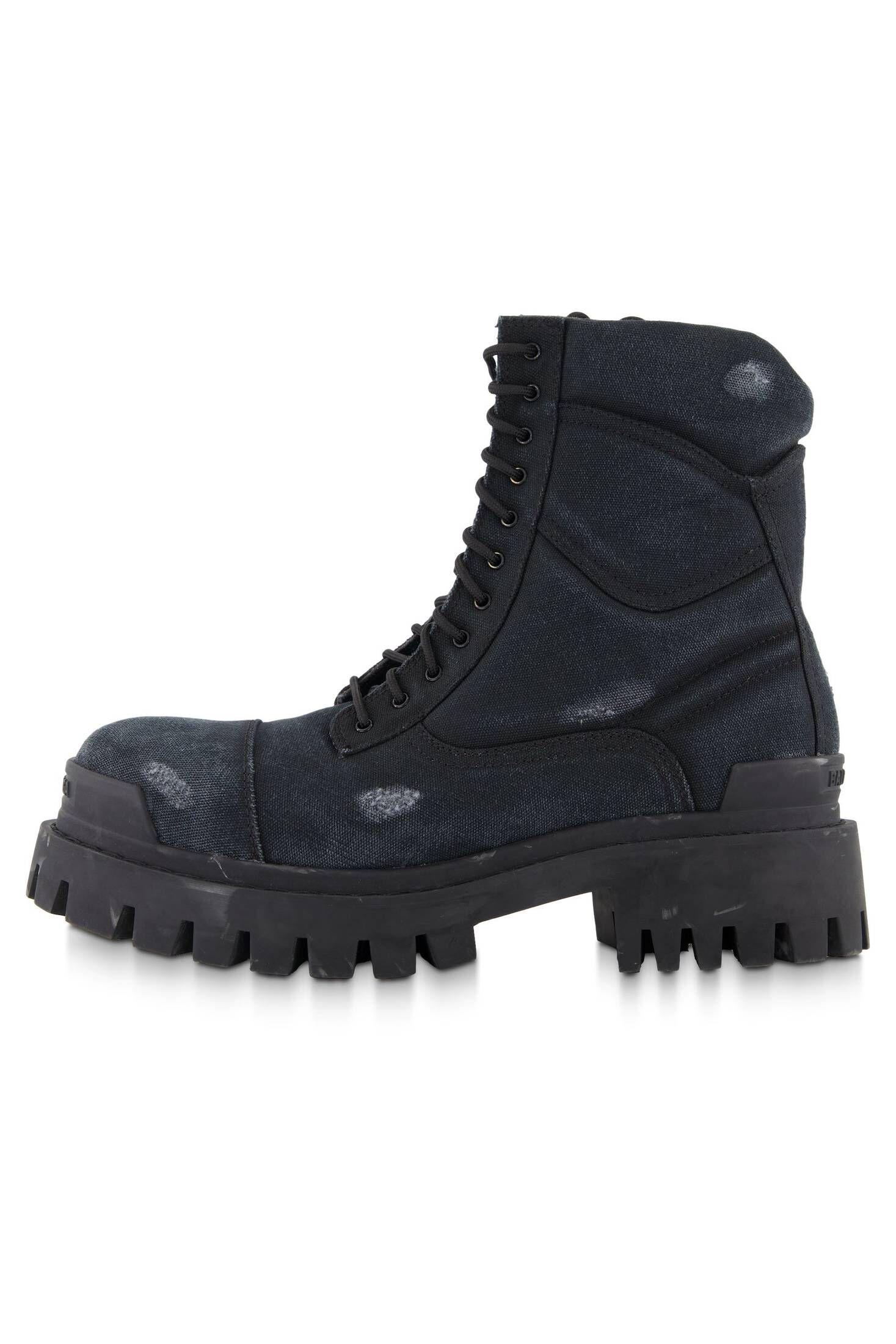 Balenciaga Schnürstiefel COMBAT STRIKE CANVAS in Schwarz für 