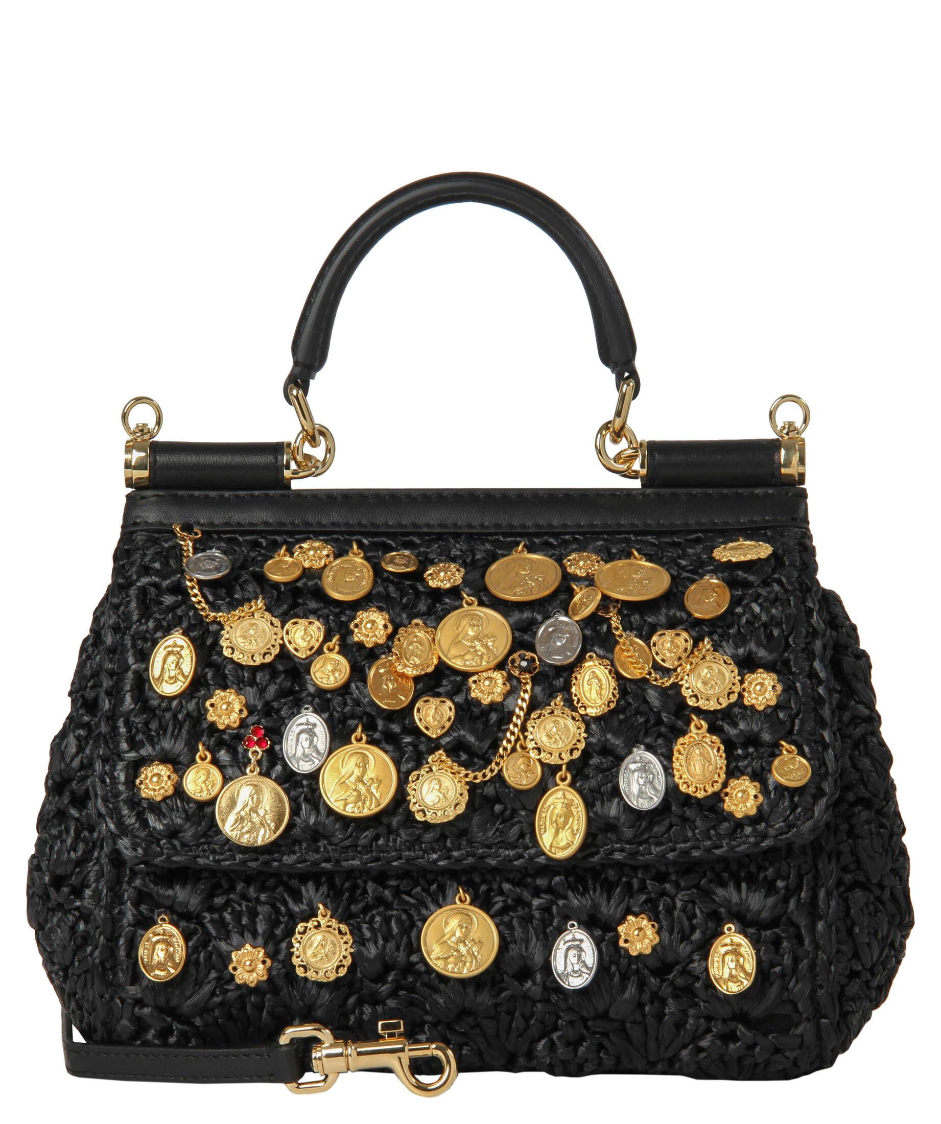 Dolce & Gabbana Handtasche Aus Dauphineleder new Sicily Damen Taschen Taschen mit Griff 
