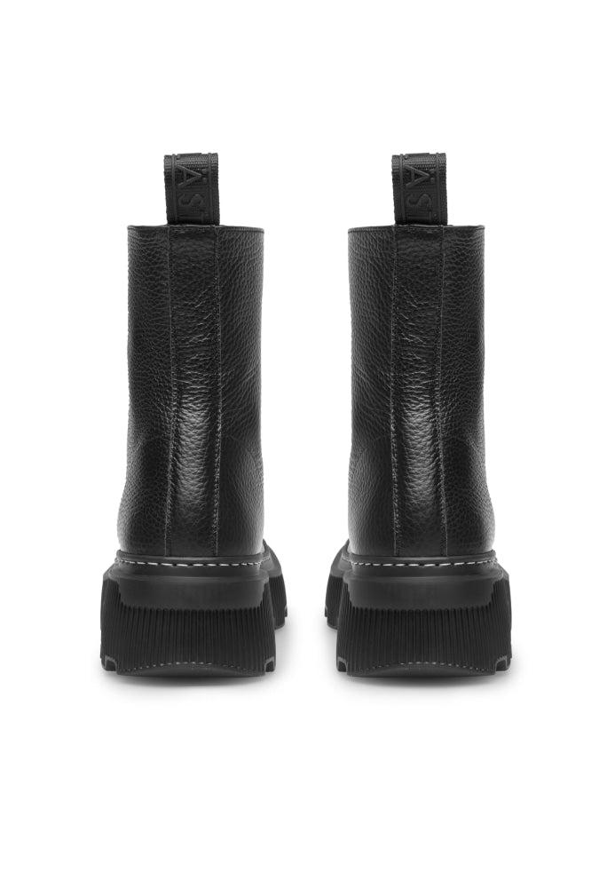 Last Shane Black Front Zip Leather Boots | Lyst