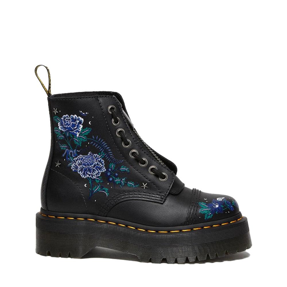 Dr. Martens Sinclair Mystic Floral Leather Platform Boots in Black | Lyst