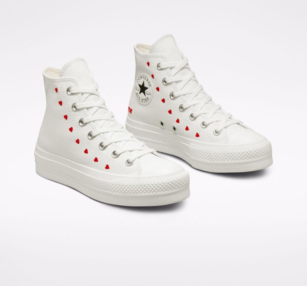Converse Chuck Taylor All Star Lift Embroidered Hearts | Lyst