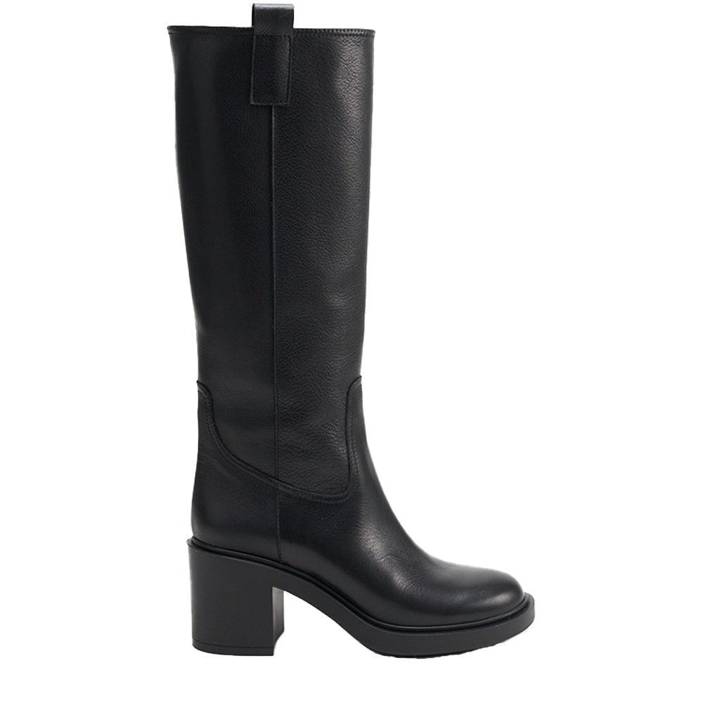 COPENHAGEN Vitello Black High Boots Lyst
