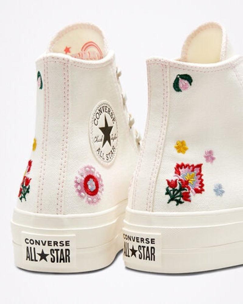 chuck taylor embroidered flowers