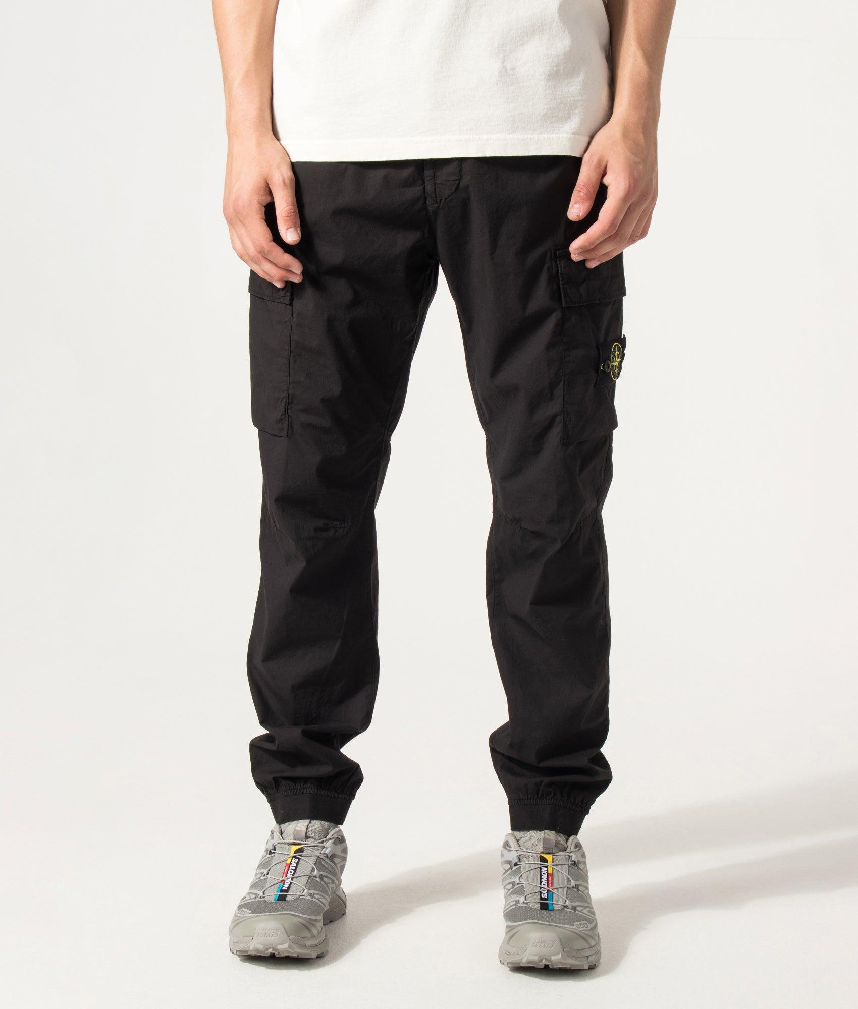 Stone Island Regular Tapered Fit Cargo Pants in Black for Men 